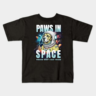 Funny paws In Space Kids T-Shirt